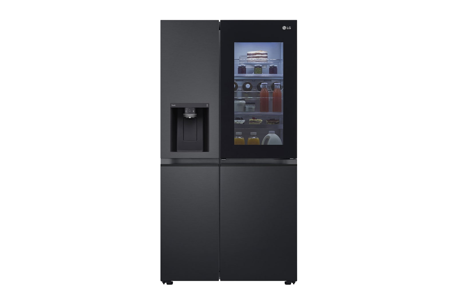 Front view|LG Refrigerator, 635L, Instaview DID, Black|GC-X257CQHW