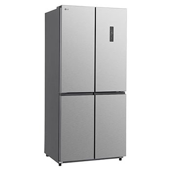 LG multi door refrigerator Prime Silver left side view