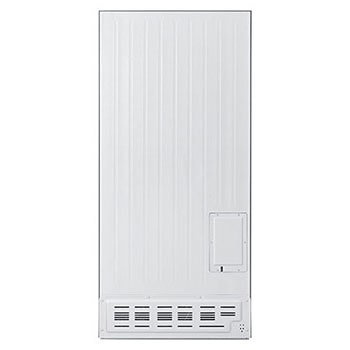 LG multi door refrigerator Prime Silver rear view showing ventilation design