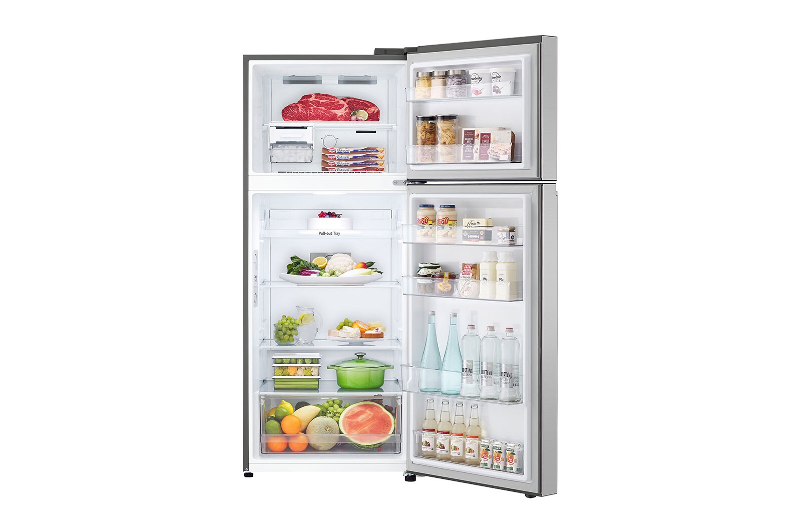 LG 375L LG Top Freezer, Smart Diagnosis™, Silver, GN-B522PLGB
