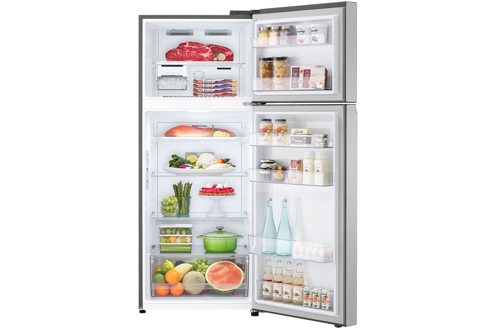 front open view with food stored