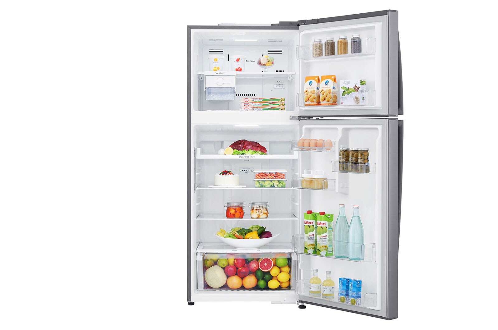 LG Linear Compressor 393 Liter, 14 Cubic Feet, Hygiene Fresh Filter, Door Cooling, GN-C562HLCU