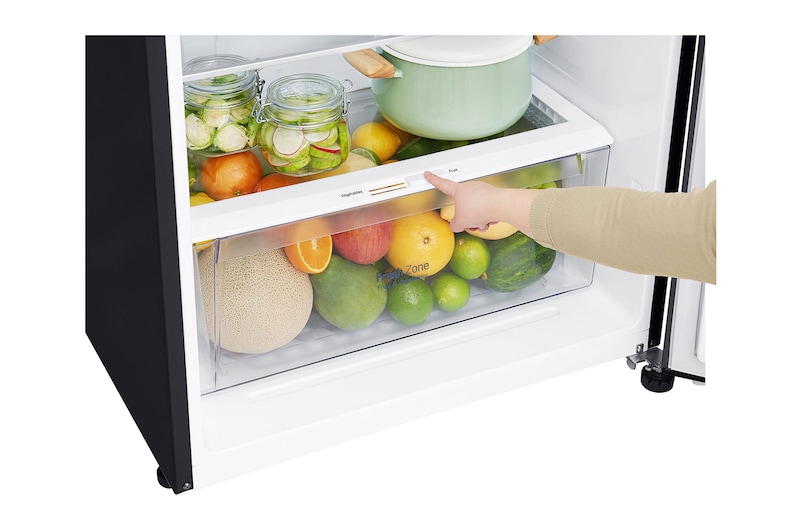 LG Linear Compressor 393 Liter, 14 Cubic Feet, Digital, Hygiene Fresh Filter, Door Cooling, GN-C562SGCU