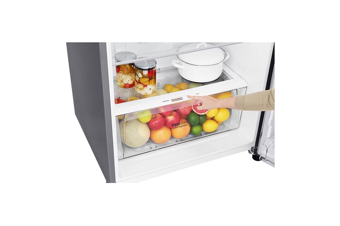 LG 509L LG Top Freezer, Dispenser, Silver, GN-F722HLHL