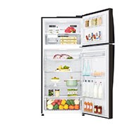 LG 509L LG Top Freezer, Dispenser, Black, GN-F722HXHL