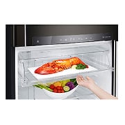LG 509L LG Top Freezer, Dispenser, Black, GN-F722HXHL