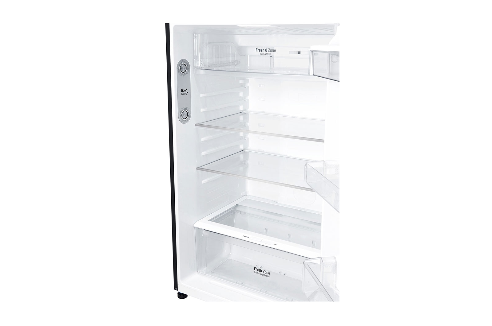 LG 509L LG Top Freezer, Dispenser, Black, GN-F722HXHL