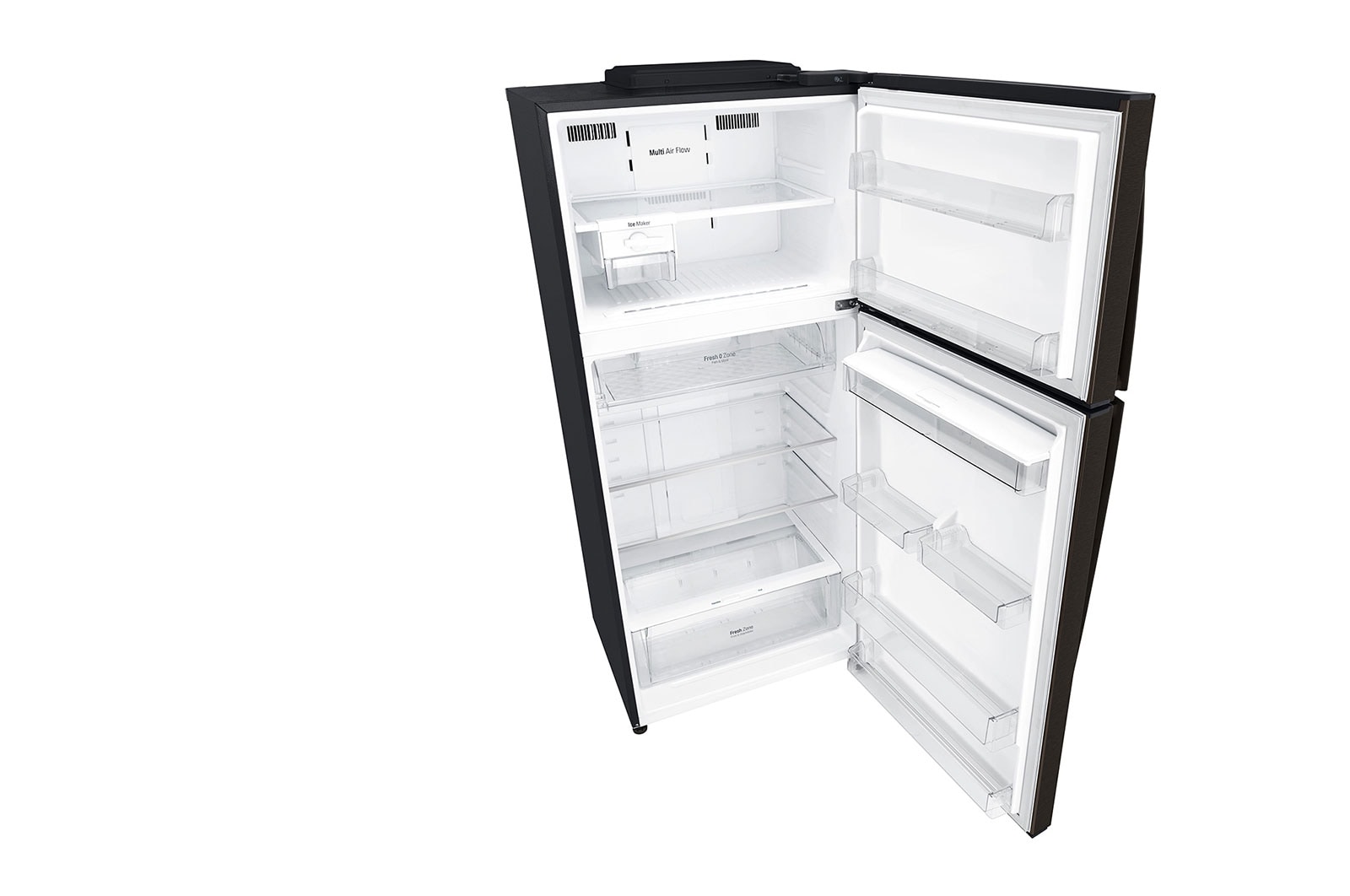 LG 509L LG Top Freezer, Dispenser, Black, GN-F722HXHL