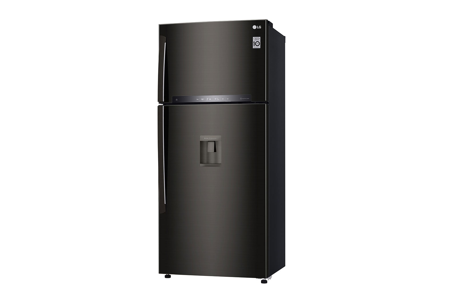 LG 509L LG Top Freezer, Dispenser, Black, GN-F722HXHL