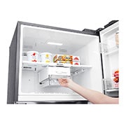 LG Linear Compressor 410 Liter, 14 Cubic Feet, Digital, Hygiene Fresh Filter, Door Cooling, GN-H562HLHU