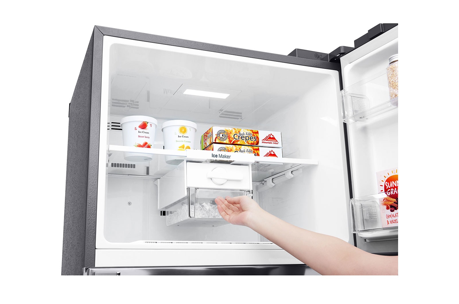 LG Linear Compressor 410 Liter, 14 Cubic Feet, Digital, Hygiene Fresh Filter, Door Cooling, GN-H562HLHU