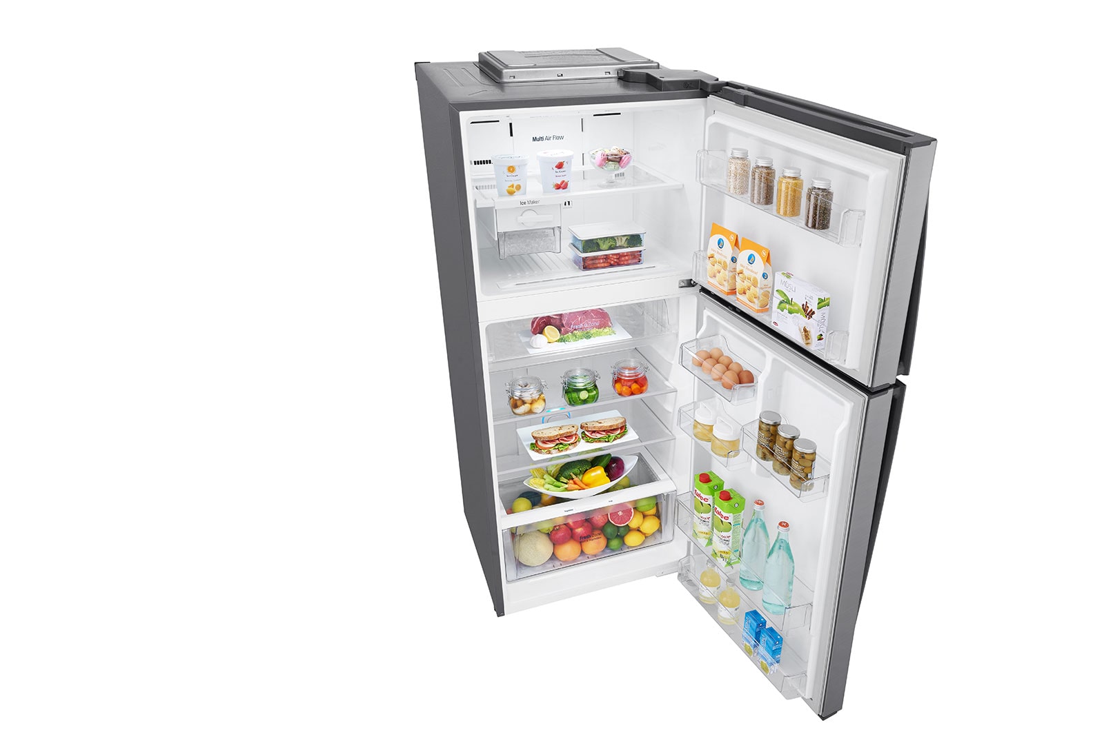 LG Linear Compressor 410 Liter, 14 Cubic Feet, Digital, Hygiene Fresh Filter, Door Cooling, GN-H562HLHU