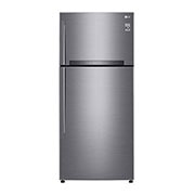 Front view of 506L LG Top Freezer Linear Cooling™, Silver GN-H722HLHU