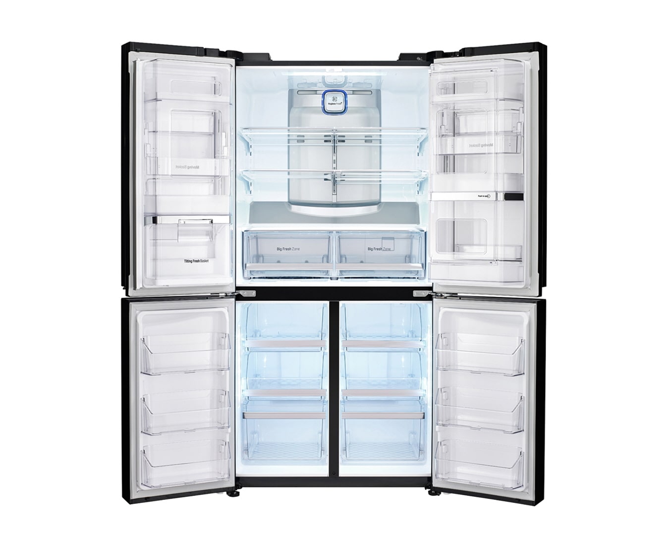 LG 6 Doors Refrigerator with Dual Door-In-Door™, GR-D34FBGHL