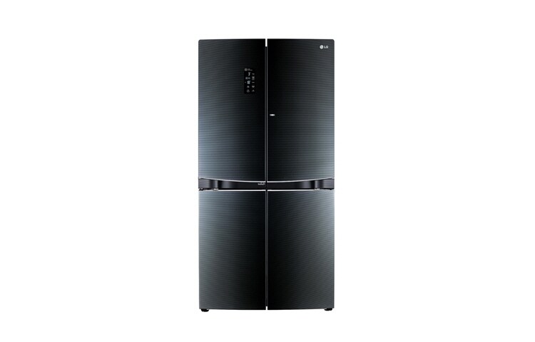 Front view of 6 Doors Refrigerator with Dual Door-In-Door™ GR-D34FBGHL