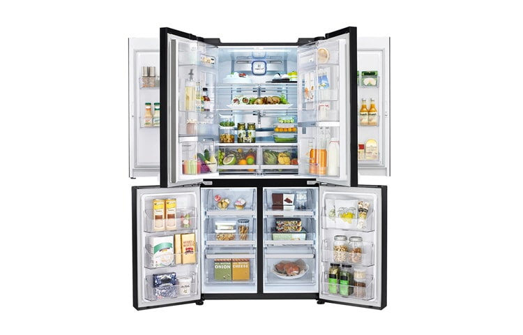 LG 6 Doors Refrigerator with Dual Door-In-Door™, GR-D34FBGHL