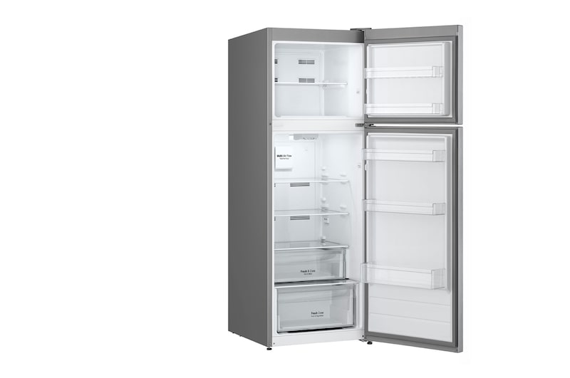LG 309L LG Top Freezer, Multi Air Flow, Silver, GTF312SSBN