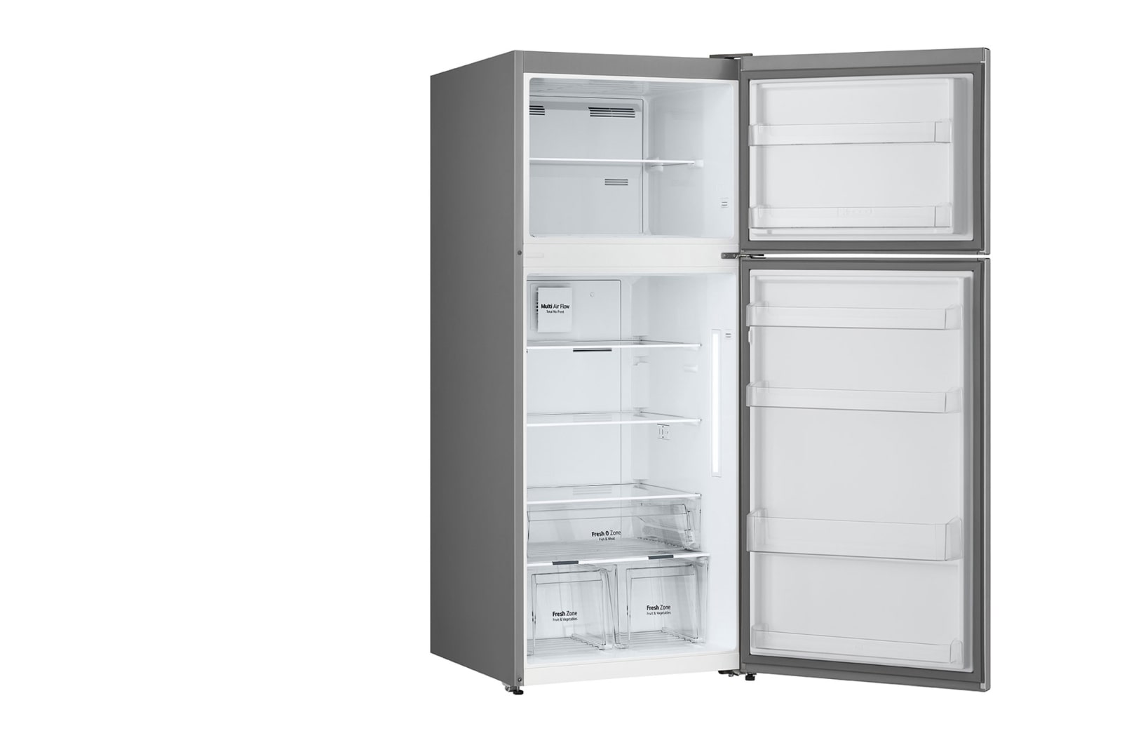 LG  401L LG Top Freezer, Multi Air Flow, Silver, GTF402SSAN