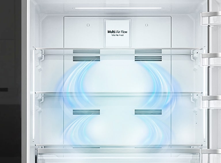 The inside of the refrigerator expressing the chill