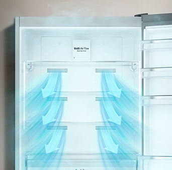 it is a view that disperses cool air from the vent inside the refrigerator to keep food fresh for longer.