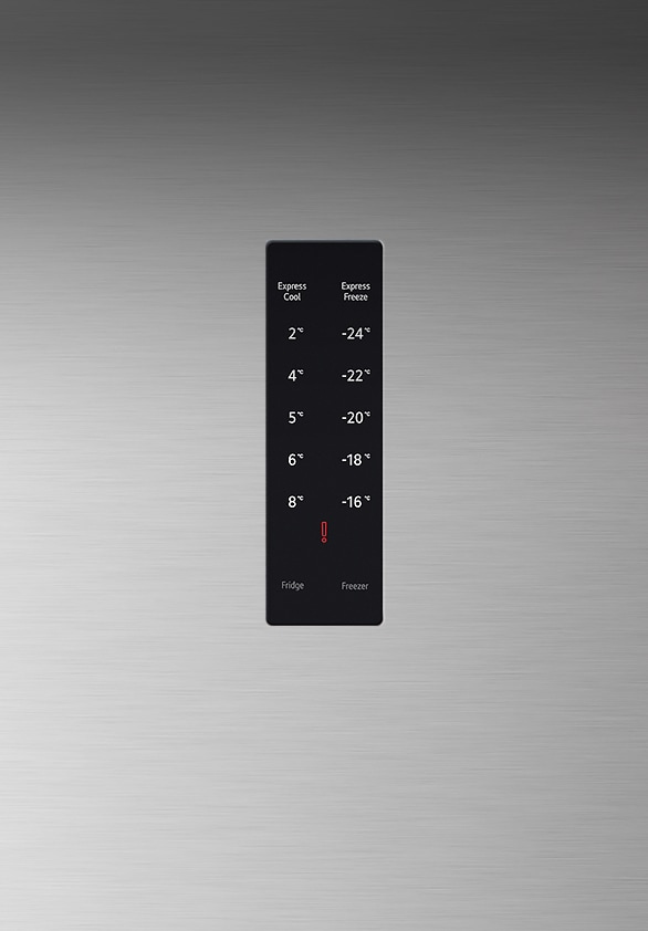 the touch display of LG bottom freezer refrigerator.