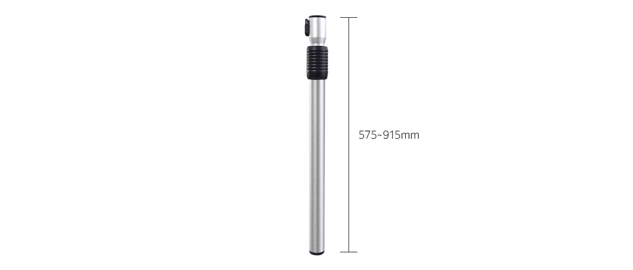 Tube télescopique noir - conforme avec brosse, embout à clip d'origine LG AGR73774306, AGR73674504