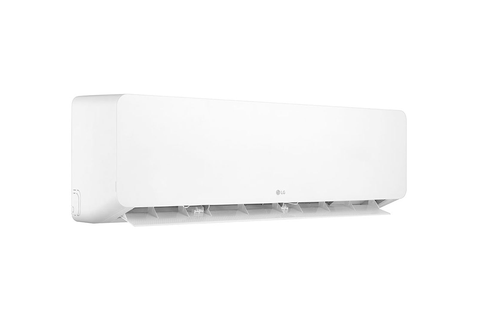 Front view of the LG HERO On/Off Air Conditioner 2.25 HP, Cooling Only, Fast Cooling, Blue Fin, Auto Swing, Auto Cleaning, Timer, Auto Restart, Sleep Mode S4-C18RZAAA
