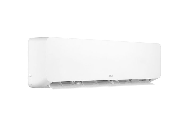 Front view of the LG HERO On/Off Air Conditioner 2.25 HP, Cooling Only, Fast Cooling, Blue Fin, Auto Swing, Auto Cleaning, Timer, Auto Restart, Sleep Mode S4-C18RZAAA