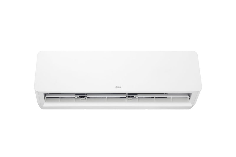 Front view of the LG HERO On/Off Air Conditioner 2.25 HP, Cooling Only, Fast Cooling, Blue Fin, Auto Swing, Auto Cleaning, Timer, Auto Restart, Sleep Mode S4-C18RZAAA