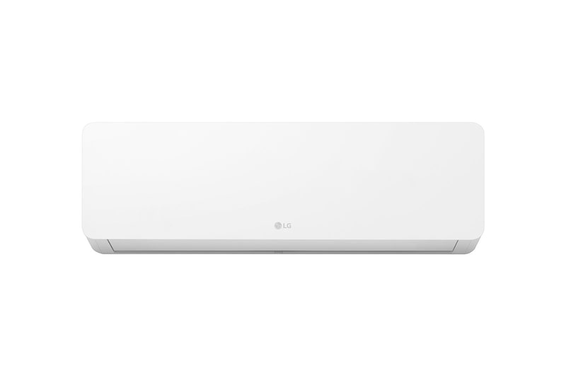 Front view of the LG HERO On/Off Air Conditioner 1.5 HP, Cooling Only, Fast Cooling, Blue Fin, Auto Swing, Auto Cleaning, Timer, Auto Restart, Sleep Mode S4-C12RZAAA