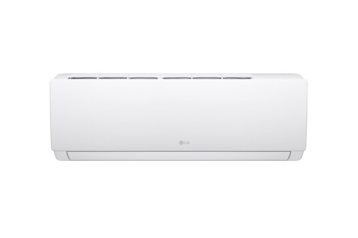Front view of the LG HERO On/Off Air Conditioner 1.5 HP Cooling Only , Fast Cooling, Auto Swing, Smart Diagnosis, Dual Sensing, Blue Fin, Sleep Mode S4-C12TZAAF