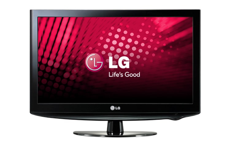 Front view of The new LG HDTV that will enrich your lifestyle with its exquisite design and vibrant natural colors. 32LD310