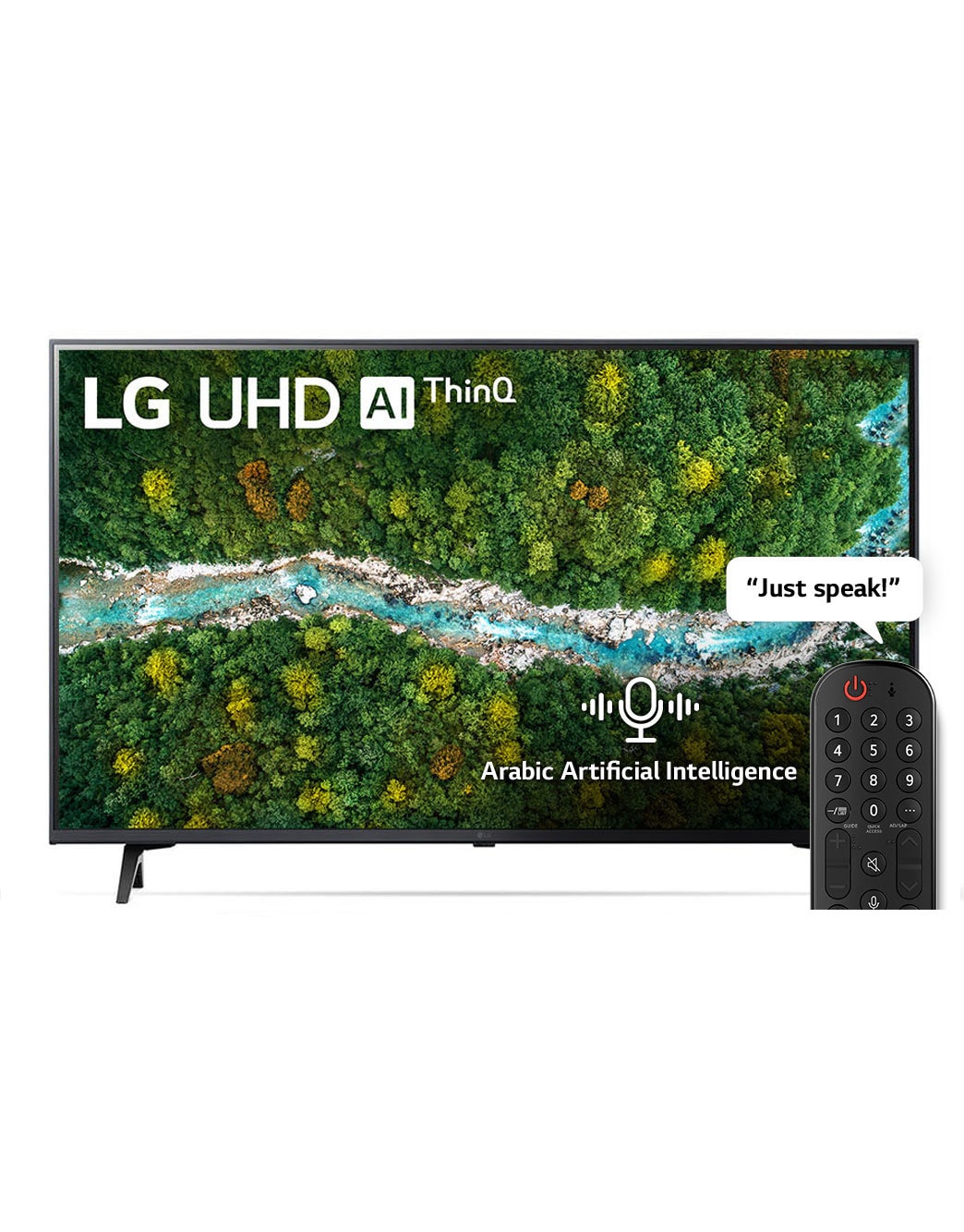 LG UHD AI 43V型テレビ LG UHD 4K TV 43 Inch UP77 Series, Cinema Screen Design 4K Active