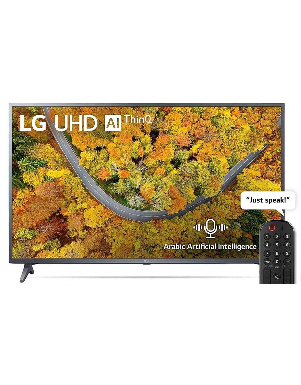 LG UHD 4K TV 55 Inch UP75 Series, 4K Active HDR WebOS Smart AI