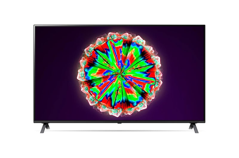 LG NanoCell TV 65 Inch NANO80 Series, Cinema Screen Design 4K Active HDR WebOS Smart AI ThinQ Local Dimming, 65NANO80VNA