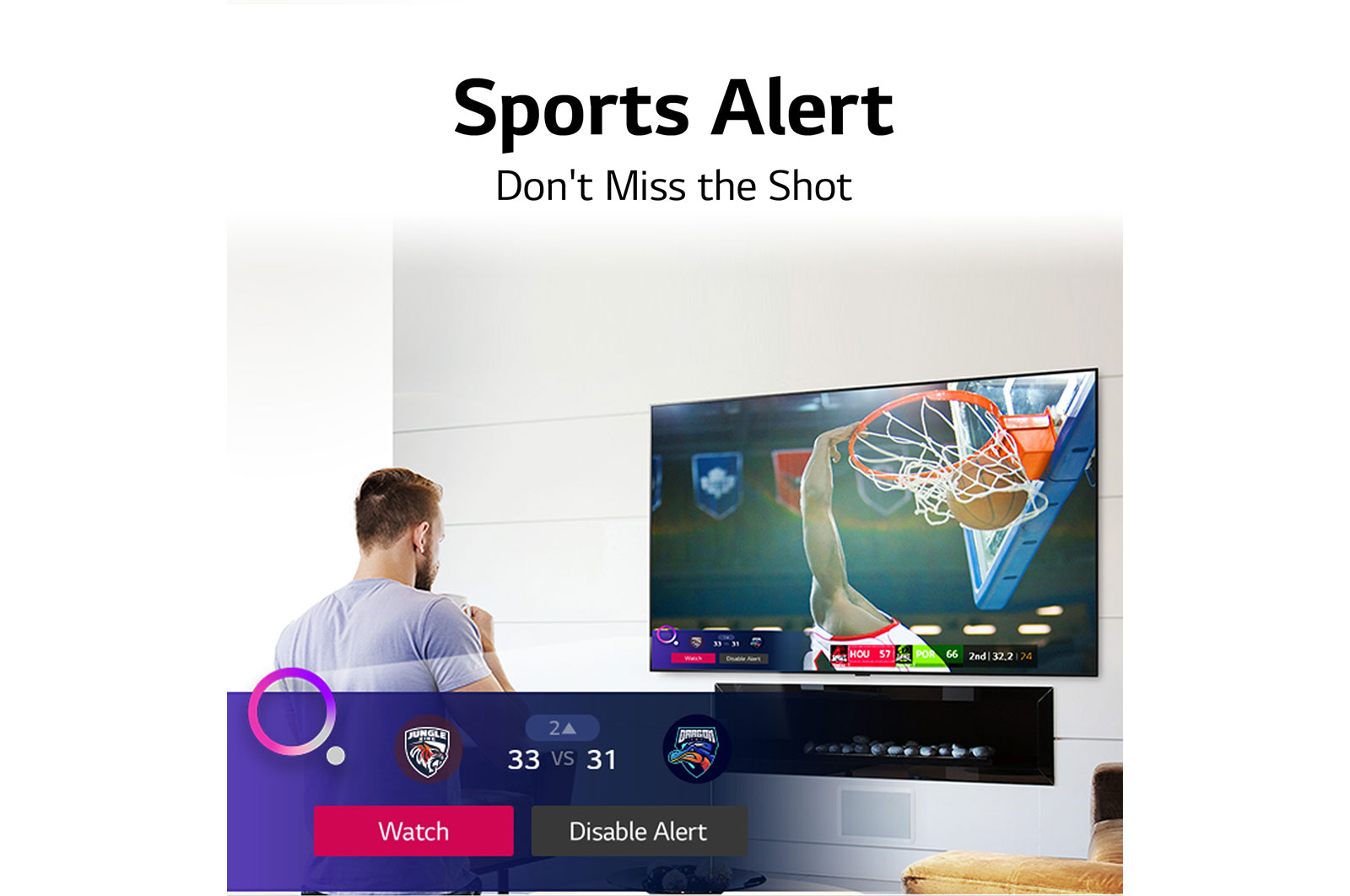 LG NanoCell TV 65 Inch NANO80 Series, Cinema Screen Design 4K Active HDR WebOS Smart AI ThinQ Local Dimming , 65NANO80VPA