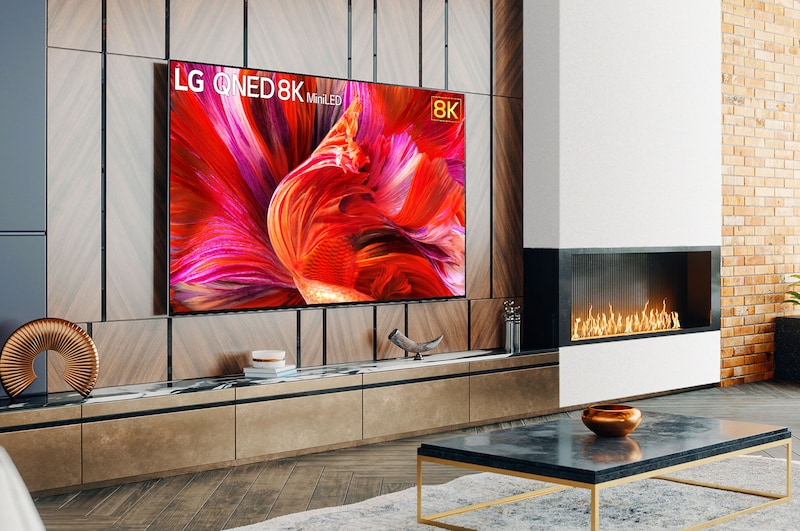 LG QNED TV 75 Inch QNED95 series, Cinema Screen Design 8K Cinema HDR WebOS Smart ThinQ AI Mini LED, 75QNED95VPA