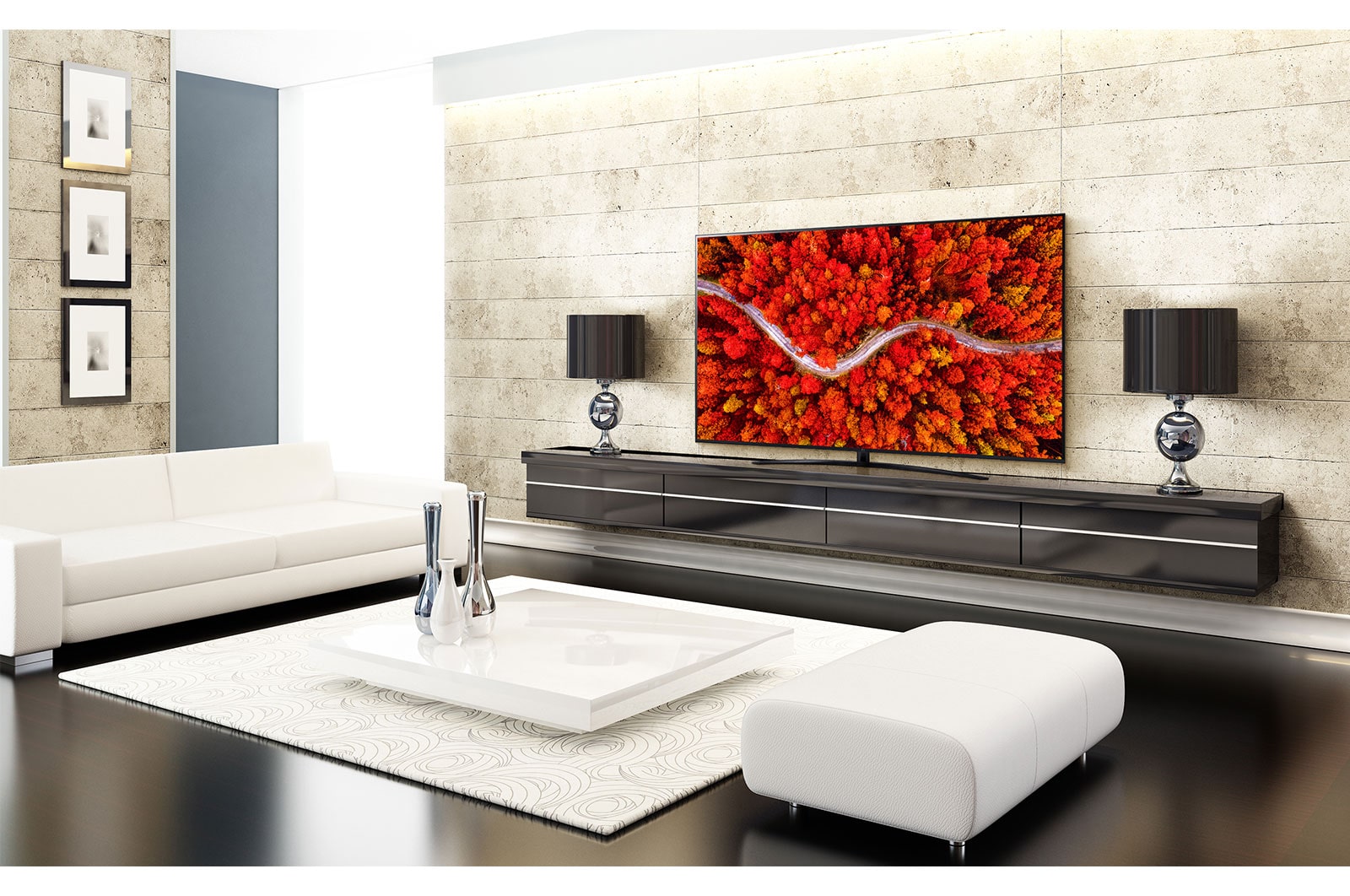 LG UHD 4K TV 65 Inch UP81 Series, Cinema Screen Design 4K Active HDR WebOS Smart AI ThinQ , 65UP8150PVB
