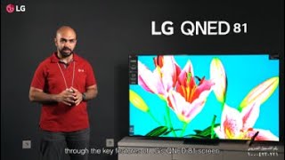 LG,  Colour Technology QNED TV, 86 inch QNED81R series, WebOS Smart AI ThinQ, Magic Remote, 3 side cinema, HDR10, HLG, AI Picture Pro, AI Sound Pro (5.1.2ch), 1 pole stand, 2023 New, 86QNED816RA