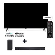 LG, OLED TV, 55 inch A3 series, WebOS Smart AI ThinQ, Magic Remote, 4 side Cinema, Dolby Vision HDR10, HLG, AI Picture Pro, AI Sound Pro (5.1.2ch), Dolby Atmos, 2 Pole stand, 2023 New + LG Soundbar SH7Q, O55A3.SH7Q