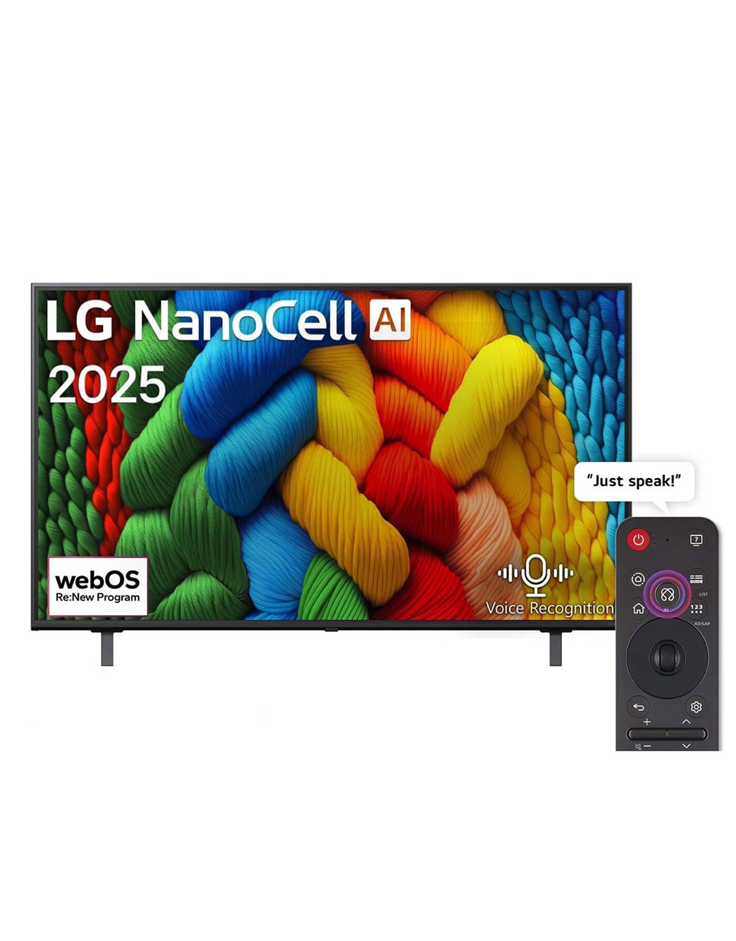 50 inch LG NanoCell AI NANO80 4K Smart TV AI Magic remote HDR10