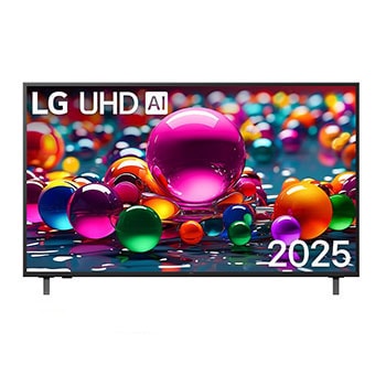 Front view of 55 Inch LG UHD AI UA84 4K Smart TV AI HDR10 WebOS25 2025 55UA84006LB