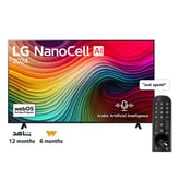 75 Inch LG NanoCell AI NANO80 4K Smart TV AI Magic remote HDR10 webOS24 (2024)