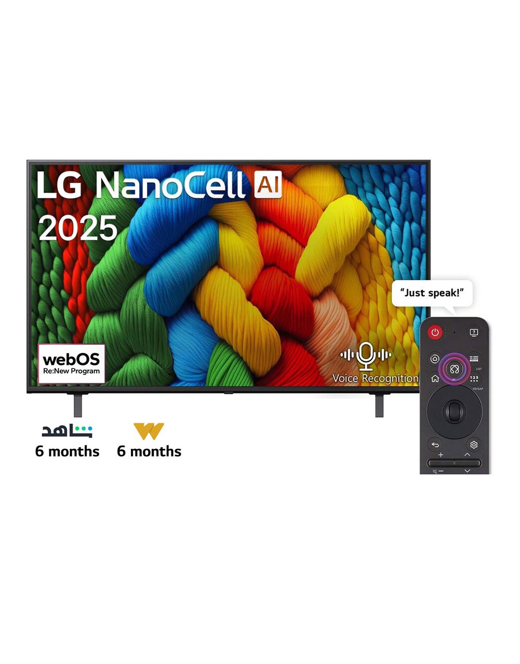 50 inch LG NanoCell AI NANO80 4K Smart TV AI Magic remote HDR10