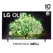 LG OLED TV 65 Inch A1 Series, Cinema Screen Design 4K Cinema HDR WebOS Smart AI ThinQ Pixel Dimming, OLED65A1PVA