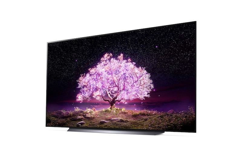 LG OLED TV 77 Inch C1 Series Cinema Screen Design 4K Cinema HDR webOS Smart with ThinQ AI Pixel Dimming, OLED77C1PVA