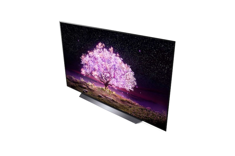 LG OLED TV 77 Inch C1 Series Cinema Screen Design 4K Cinema HDR webOS Smart with ThinQ AI Pixel Dimming, OLED77C1PVA