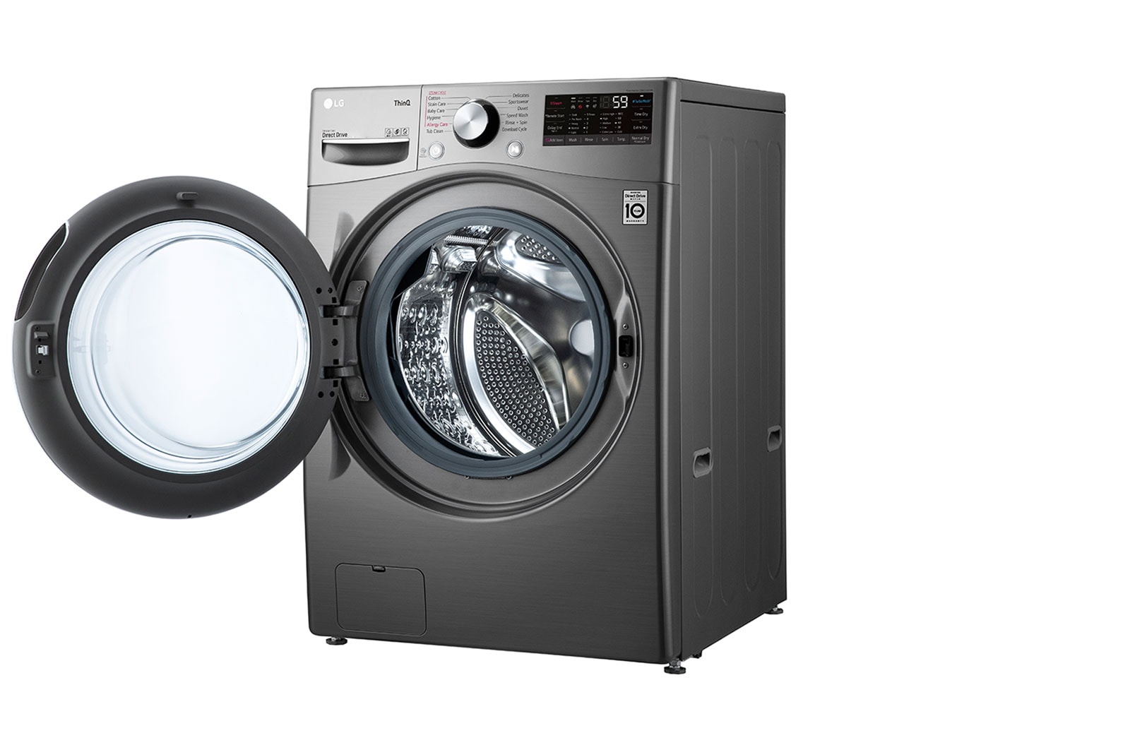 LG 15 Kg/8 Washer & Dryer , 6 Motion , AI DD Motor , Steam , TurboWash , TurboDry, F0L9DGP2S