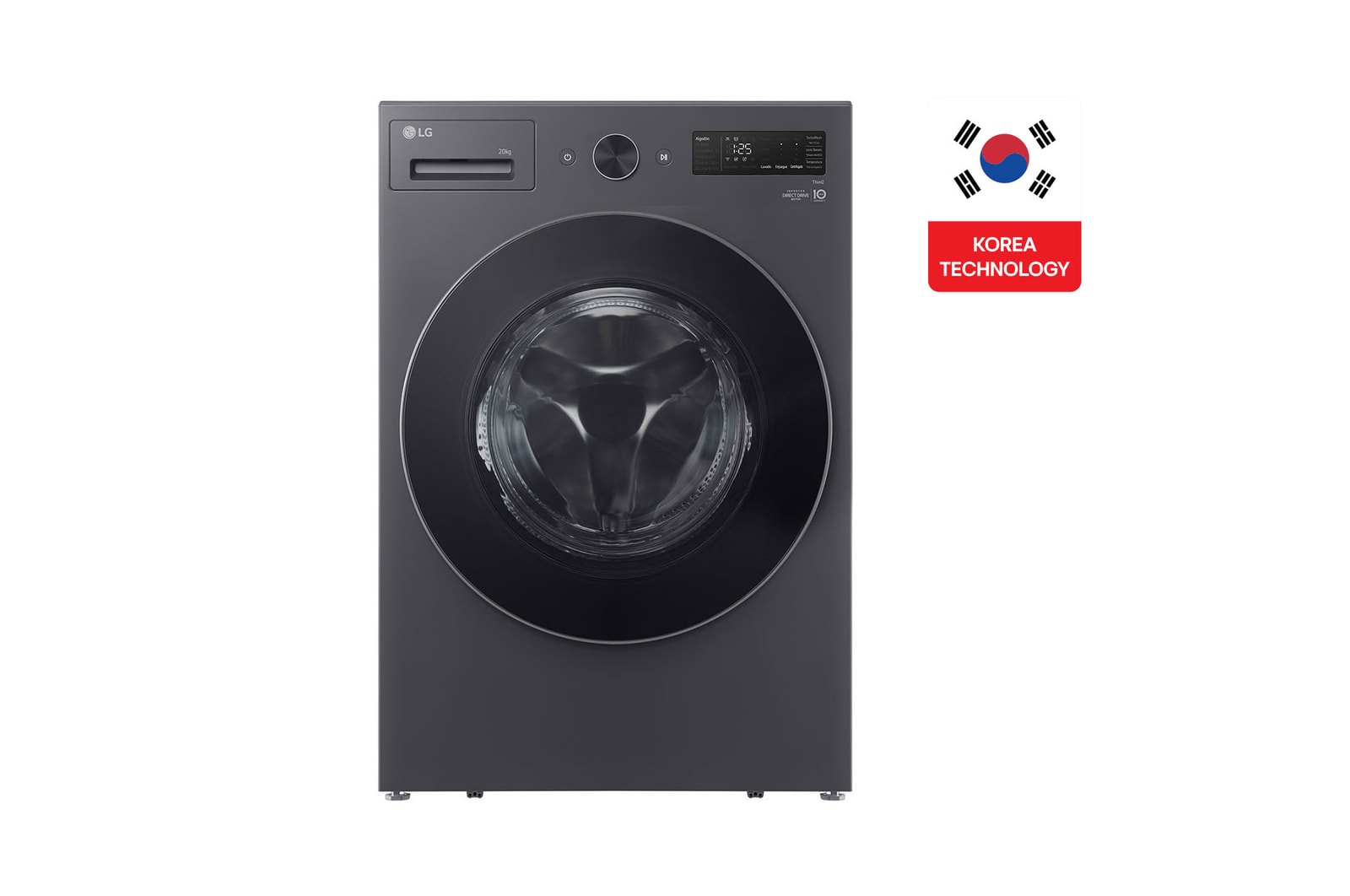 Front view of 20Kg Front Load Washer,Essence Graphite,AI DD F0Z8DYP24