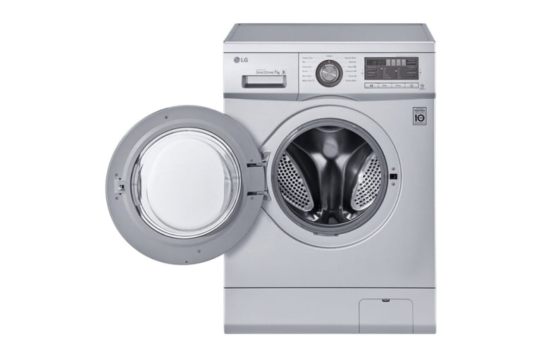 LG 7KG Front Loading Silver Washing Machine, F1296QD23